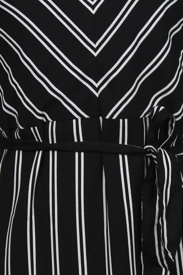 Ruzzell Georgette Black and white Striped plazzo set - Image 4