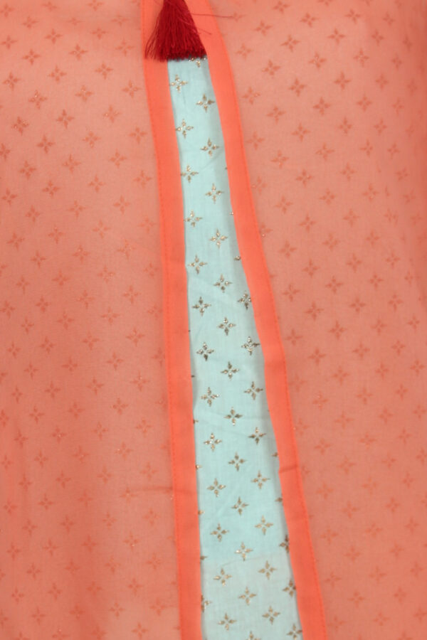 Ruzzell Floral Jacket style Sleeveless one piece kurti - Image 5