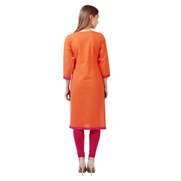 Ruzzell Maroon Rayon cotton Embroidered flaired Kurti - Image 5