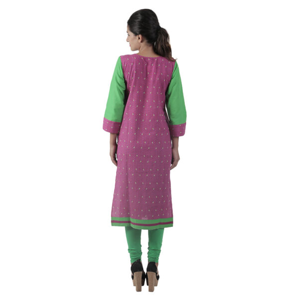 Women Embroidered Cotton Rayon Straight Kurtai  (Multicolor) - Image 6