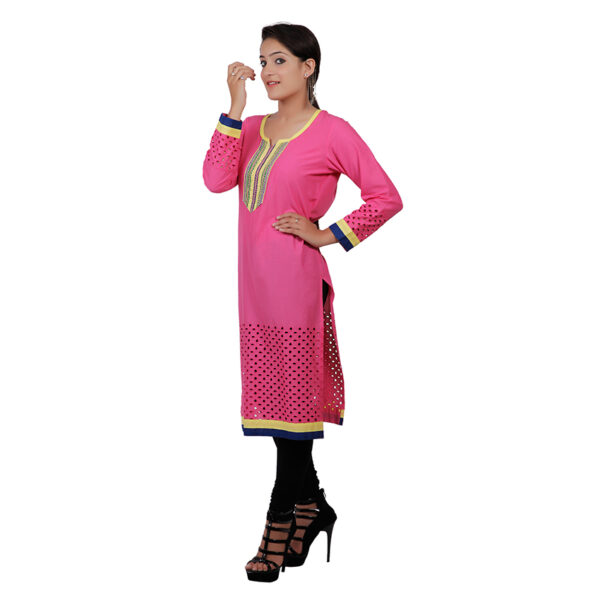 Women Printed Cotton Rayon Straight Kurti