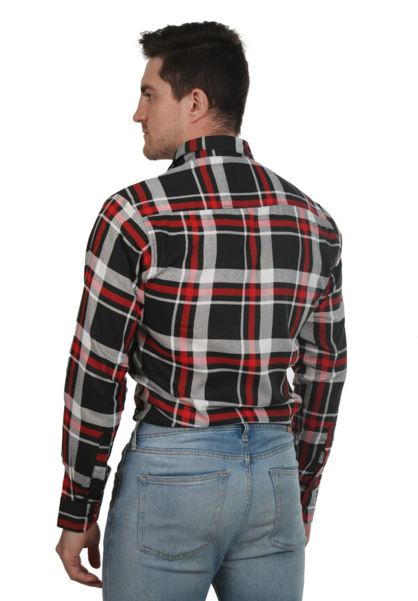 Men Comfort Fit Checkered Spread Collar Casual Shirt - Image 2