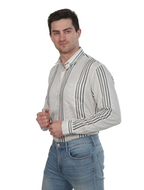Men Slim Fit Checkered Button Down Collar Casual Shirt - Image 5