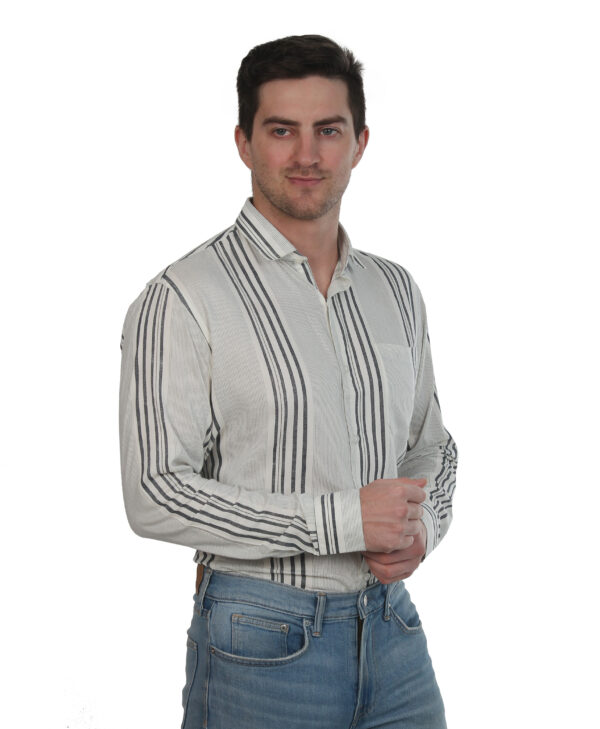 Men Slim Fit Checkered Button Down Collar Casual Shirt