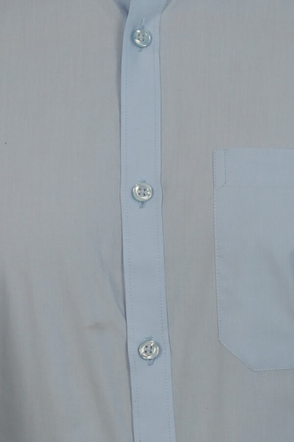Men Regular Fit Solid Sky blue Collar Casual Shirt - Image 3