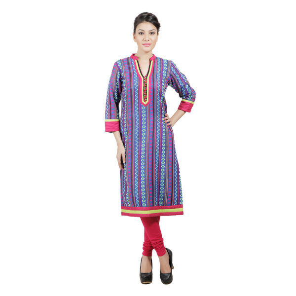 Women Floral Print Pure Cotton Straight Kurta - Image 5